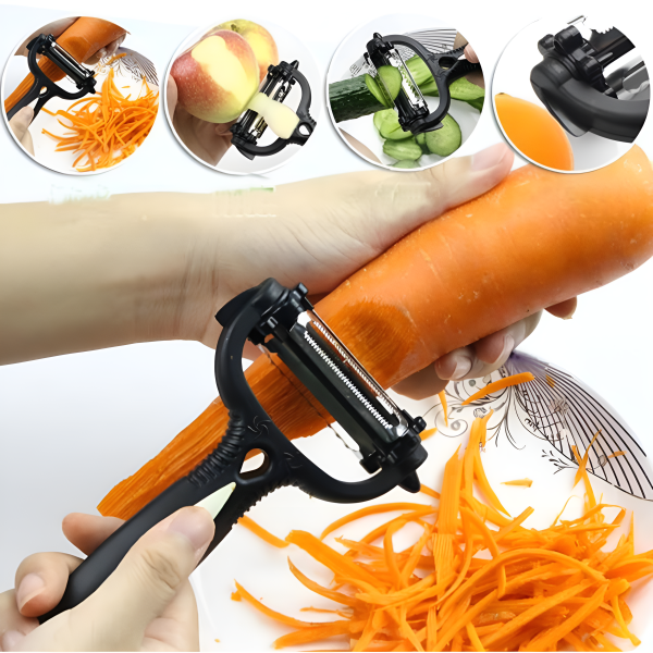 3-in-1 Vegetable Peeler Cyclone Knife – Roto Peeler | Multifunctional Kitchen Tool Designed For Multiple Peeling