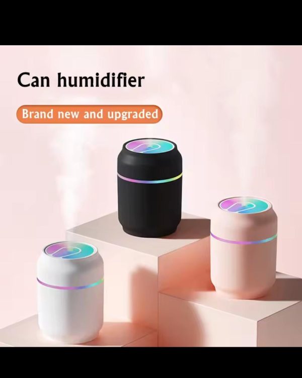 Creative Zip-top Can Air Humidifier Usb Mist Maker Fogger With Colorful Led Light For Home Car Portable