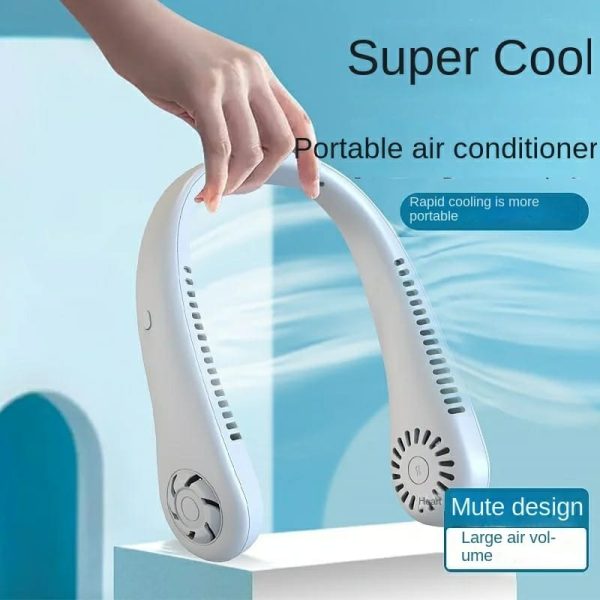 Vaneless Hanging Neck Fan | Portable Rechargeable Fan Bladeless Neck Fan